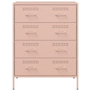 vidaXL rózsaszín acél tálalószekrény 68 x 39 x 89 cm