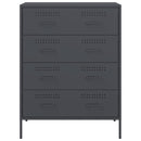 vidaXL antracitszürke acél tálalószekrény 68 x 39 x 89 cm