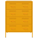 vidaXL mustársárga acél tálalószekrény 68 x 39 x 89 cm