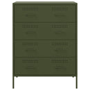 vidaXL olívazöld acél tálalószekrény 68 x 39 x 89 cm