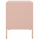 vidaXL 2 db rózsaszín acél éjjeliszekrény 36 x 39 x 50,5 cm