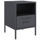 vidaXL antracitszürke acél éjjeliszekrény 36 x 39 x 50,5 cm
