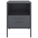 vidaXL antracitszürke acél éjjeliszekrény 36 x 39 x 50,5 cm