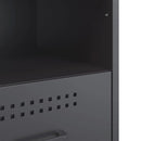 vidaXL 2 db antracitszürke acél éjjeliszekrény 36 x 39 x 50,5 cm