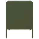 vidaXL 2 db olívazöld acél éjjeliszekrény 36 x 39 x 50,5 cm