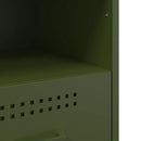 vidaXL 2 db olívazöld acél éjjeliszekrény 36 x 39 x 50,5 cm