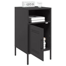 vidaXL 2 db fekete acél éjjeliszekrény 36 x 39 x 68 cm