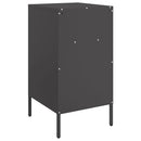 vidaXL 2 db fekete acél éjjeliszekrény 36 x 39 x 68 cm