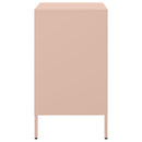 vidaXL 2 db rózsaszín acél éjjeliszekrény 36 x 39 x 68 cm