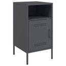 vidaXL 2 db antracitszürke acél éjjeliszekrény 36 x 39 x 68 cm