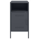 vidaXL 2 db antracitszürke acél éjjeliszekrény 36 x 39 x 68 cm