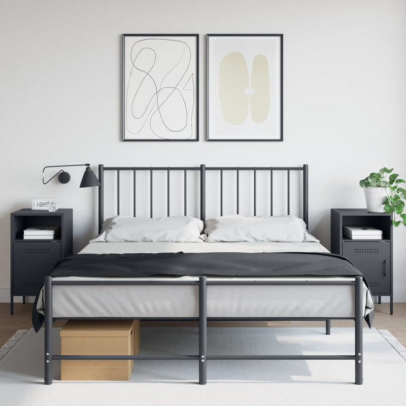 vidaXL 2 db antracitszürke acél éjjeliszekrény 36 x 39 x 68 cm
