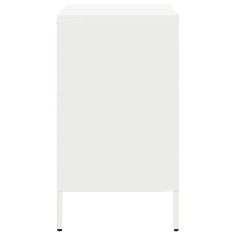 vidaXL fehér acél éjjeliszekrény 36 x 39 x 68 cm