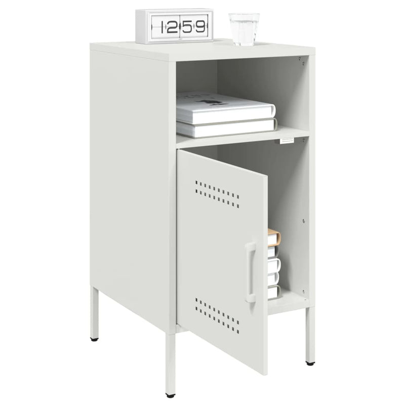 vidaXL 2 db fehér acél éjjeliszekrény 36 x 39 x 68 cm