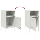 vidaXL 2 db fehér acél éjjeliszekrény 36 x 39 x 68 cm