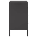 vidaXL 2 db fekete acél éjjeliszekrény 36 x 39 x 68 cm