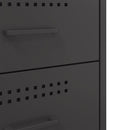 vidaXL 2 db fekete acél éjjeliszekrény 36 x 39 x 68 cm