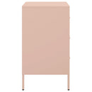 vidaXL 2 db rózsaszín acél éjjeliszekrény 36 x 39 x 68 cm