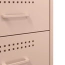 vidaXL 2 db rózsaszín acél éjjeliszekrény 36 x 39 x 68 cm