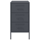 vidaXL 2 db antracitszürke acél éjjeliszekrény 36 x 39 x 68 cm