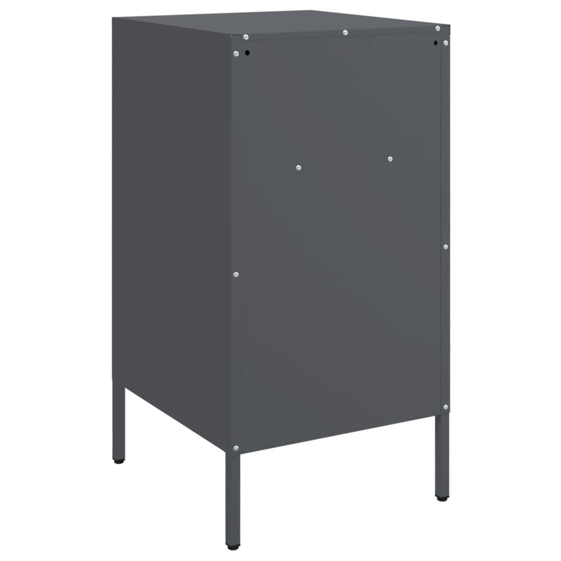 vidaXL 2 db antracitszürke acél éjjeliszekrény 36 x 39 x 68 cm