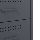 vidaXL 2 db antracitszürke acél éjjeliszekrény 36 x 39 x 68 cm