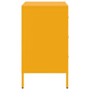 vidaXL 2 db mustársárga acél éjjeliszekrény 36 x 39 x 68 cm