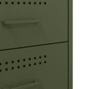 vidaXL 2 db olívazöld acél éjjeliszekrény 36 x 39 x 68 cm