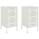 vidaXL 2 db fehér acél éjjeliszekrény 36 x 39 x 68 cm