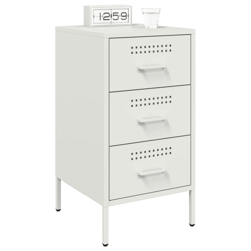 vidaXL 2 db fehér acél éjjeliszekrény 36 x 39 x 68 cm