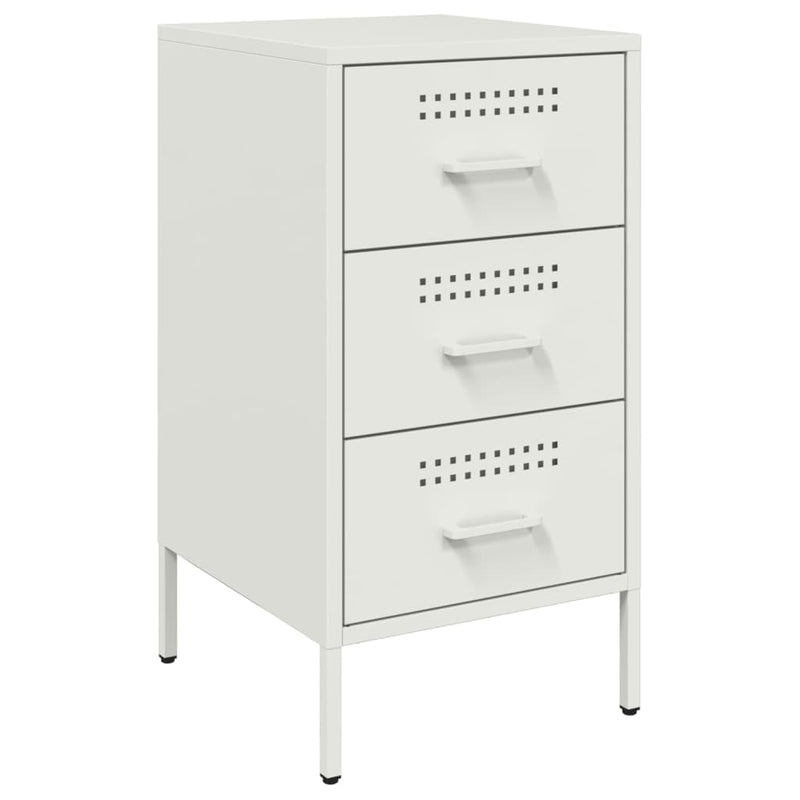 vidaXL 2 db fehér acél éjjeliszekrény 36 x 39 x 68 cm