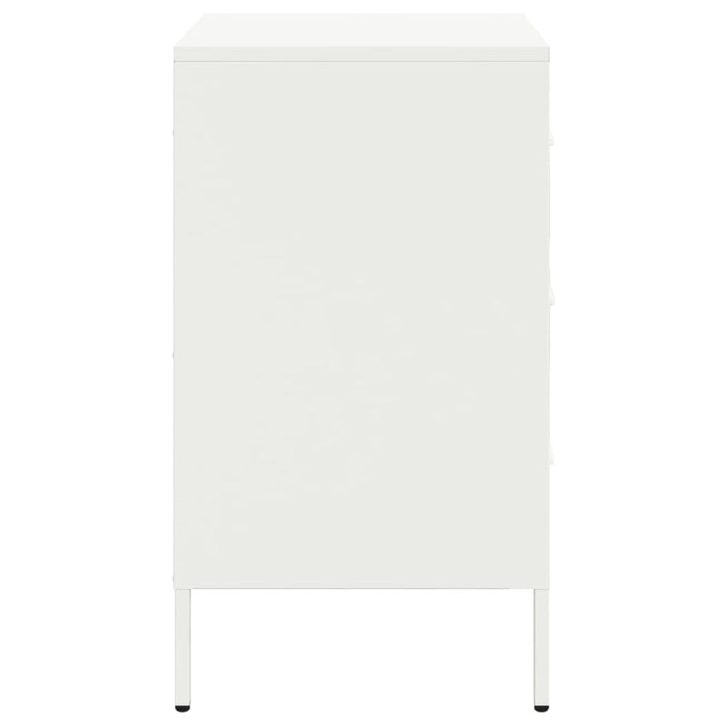 vidaXL 2 db fehér acél éjjeliszekrény 36 x 39 x 68 cm