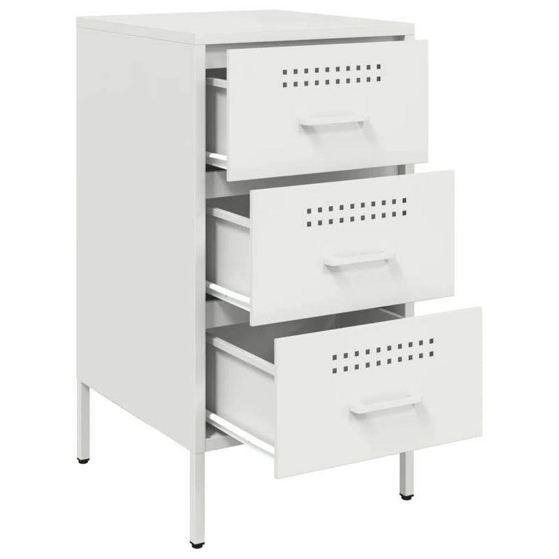 vidaXL 2 db fehér acél éjjeliszekrény 36 x 39 x 68 cm