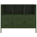 vidaXL olívazöld acél tálalószekrény 100,5 x 39 x 79 cm