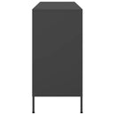 vidaXL fekete acél tálalószekrény 100,5 x 39 x 79 cm