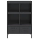 vidaXL fekete acél magasszekrény 68 x 39 x 101,5 cm