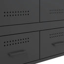 vidaXL fekete acél magasszekrény 68 x 39 x 101,5 cm