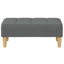 vidaXL kétszemélyes sötétszürke szövet kanapéágy lábtartóval