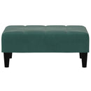 vidaXL 2 személyes sötétzöld bársony kanapéágy lábtartóval