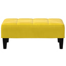 vidaXL 2 személyes sárga bársony kanapéágy lábtartóval