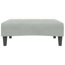 vidaXL 2személyes világosszürke bársony kanapéágy lábtartóval