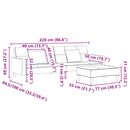 vidaXL 2 személyes fekete bársony kanapéágy lábtartóval