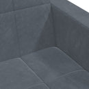 vidaXL 2 személyes sötétszürke bársony kanapéágy lábtartóval