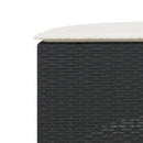 vidaXL 2 részes fekete polirattan félkör alakú kerti kanapészett