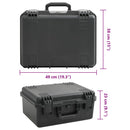 vidaXL fekete PP hordozható repülős tok 49 x 38 x 23 cm