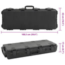 vidaXL fekete PP hordozható repülős tok 100,5 x 42 x 17 cm