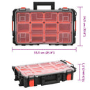 vidaXL fekete PP hordozható repülős tok 55,5 x 34,5 x 13,5 cm