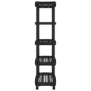 vidaXL fekete polipropilén 5 szintes tárolópolc 93,5 x 45,5 x 194,5 cm