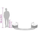 vidaXL fekete polyrattan és tömör akácfa jakuzzi-keret