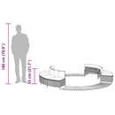vidaXL fekete polyrattan és tömör akácfa jakuzzi-keret